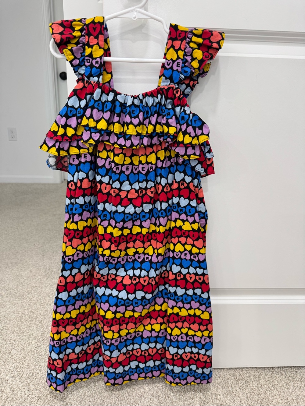Sonia Rykiel Multicolor Heart Print Dress Size 8
